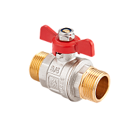 Кран шаровый полнопроходной MVI 3/4" наружная-наружная, бабочка